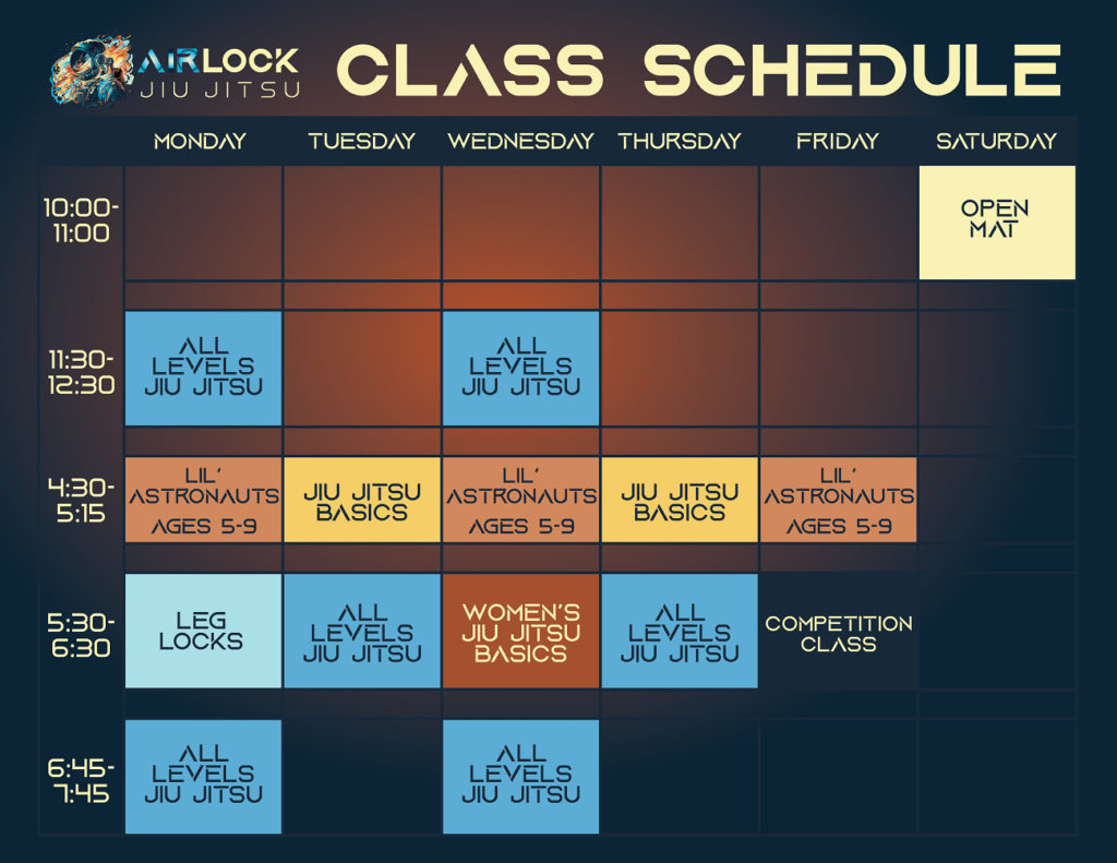 Airlock Jiu Jitsu Class Schedule 0524