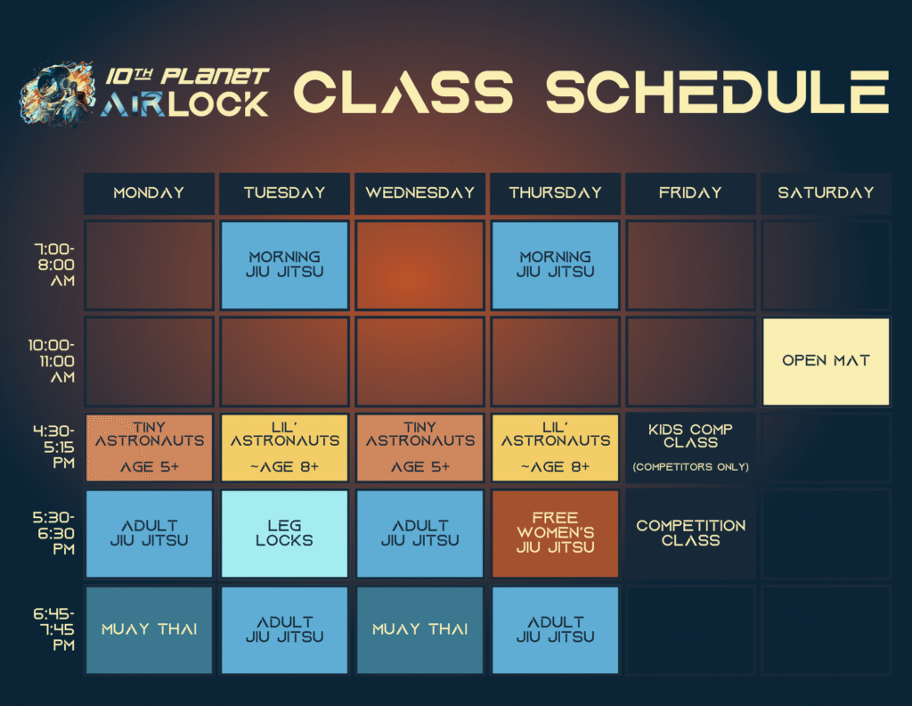 10th Planet Airlock Bastrop TX Schedule 082025
