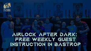 Airlock After Dark guest instructor teaching jiu jitsu seminar at 10th Planet Airlock Bastrop TX